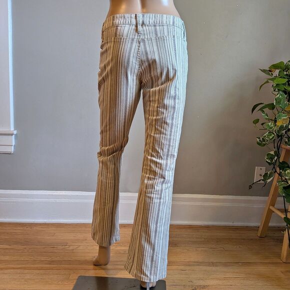 Vintage Y2K Arizona Jean Company Hipster Striped Denim Low Rise Flare Size 5 - Picture 10 of 10